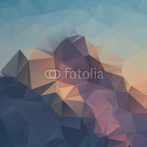 Obrazy i plakaty Abstract geometric colorful background. Mountain peaks. Composition with triangles geometric shapes. polygon landscape.