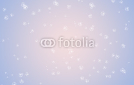 Naklejki Simple abstract Rose Quartz and Serenity colored background with white flowers. Soft pink and blue spring background, concept of colors.