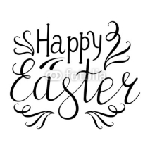 Naklejki Happy Easter Lettering Egg. Vector illustration