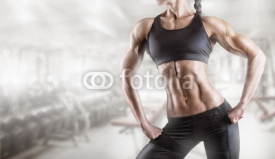 Naklejki Woman's body bodybuilder