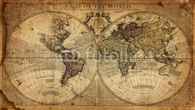 Naklejki vintage map of the world