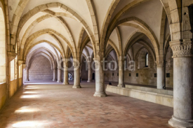 Alcobaca, Portugal - July, 2015: Monks Dormitory of the Alcobaca Monastery. Masterpiece of the Gothic architecture. Cistercian Religious Order. Unesco World Heritage.