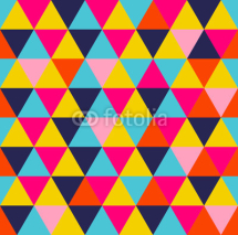 Colorful triangle geometric seamless pattern