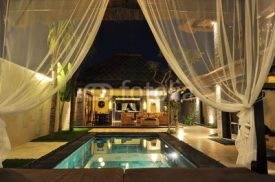 Naklejki Luxury modern tropical Villa with swimming pool