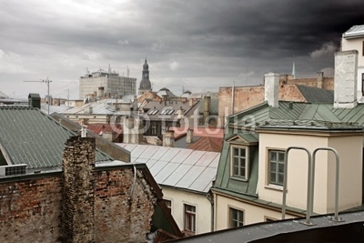 Old Riga rooftops, Latvia