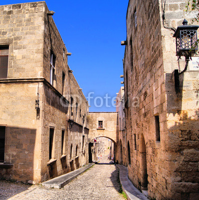 Medieval Street of the Knights, Old Town of Rhodes, Greece