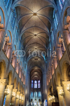 Naklejki Interior of the Notre Dame de Paris