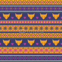 Fototapety Seamless pattern with fox for kids holidays.