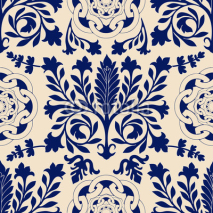 Naklejki Vector seamless damask pattern, classic walpapper, background