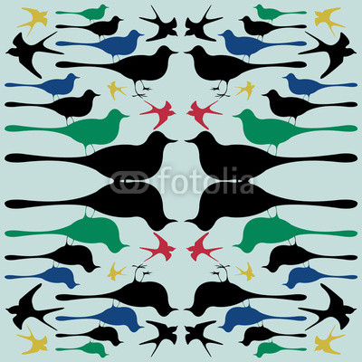 Pattern bird vector 0081