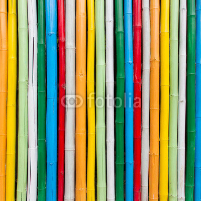 Colorful bamboo for background