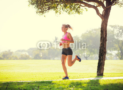 Young woman jogging running outdoors