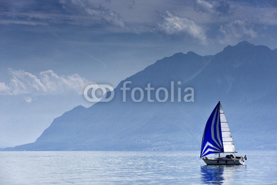 Segelschiff auf dem  Genfer See, Schweiz