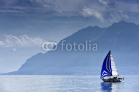 Naklejki Segelschiff auf dem  Genfer See, Schweiz