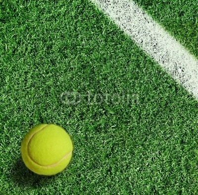 yellow tennis ball on green grass