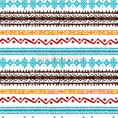 Tribal art ethnic boho borders seamless pattern 