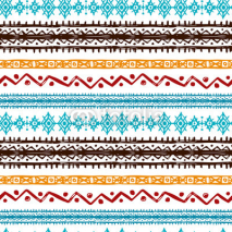 Fototapety Tribal art ethnic boho borders seamless pattern 