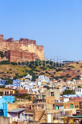A view of Jodhpur, the Blue City of Rajasthan, India