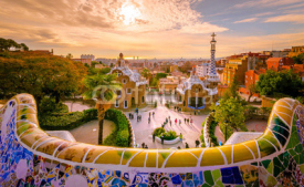 Fototapety Guell park in Barcelona