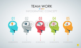 Info graphic teamwork. Business concept. Vector