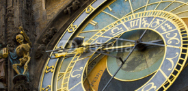 Detail of the Prague Astronomical Clock (Orloj) in the Old Town
