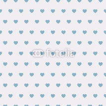 Naklejki Seamless polka pattern with hearts. Vector