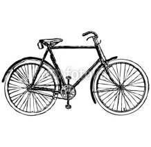 Naklejki old classic bike Illustration Vector