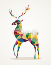 Obrazy i plakaty Merry Christmas trendy abstract reindeer EPS10 file.