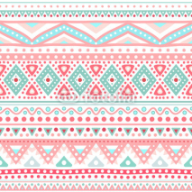 Naklejki Tribal ethnic seamless stripe pattern. Vector illustration