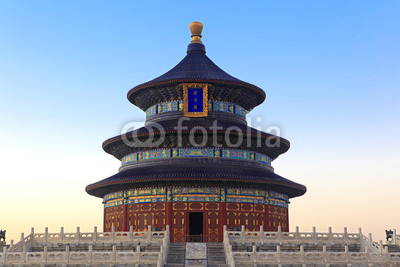 Temple of Heaven at dusk in Beijing, China.