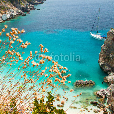 Beautiful view on Agiofili beach, Lefkada, Greece