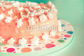 Naklejki Retro style pretty birthday cake