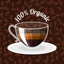 delicious coffee always fresh poster vector illustration design