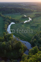 Fototapety Moscow suburbs in the evening bird's-eye view