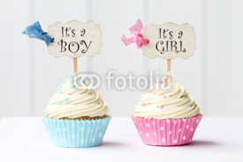Fototapety Baby shower cupcakes