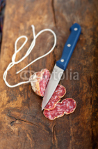 Obrazy i plakaty italian salame pressato pressed slicing