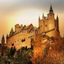 Naklejki Alcazar castle on sunset