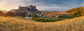 Fototapety Slovakia Castle Beckov - panorama