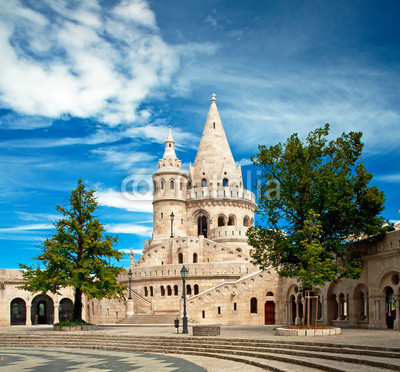 Fishermen's bastion at summer in Budapest, Hungary