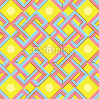 Abstract Optical Illusion Pattern in Japanese Style