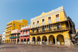 Naklejki Square of carriages downtown Cartagena, Colombia
