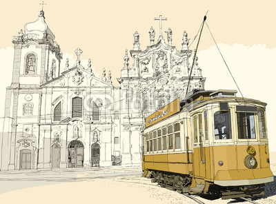 tramway in Porto