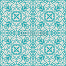 Fototapety turquoise floral pattern