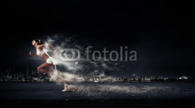 Fototapety Athlete running fast