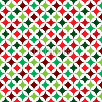 Vector seamless pattern illustration on a Christmas Holiday theme on white background.