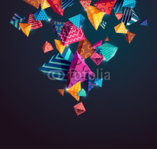 Fototapety Abstract colorful background with geometric elements