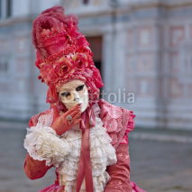 Naklejki Venetian costume attends Carnival of Venice.