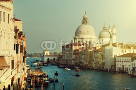 Naklejki Grand Canal and Basilica Santa Maria della Salute, Venice, Italy