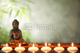 Naklejki Buddha and candles