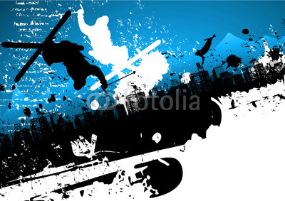 Ski freestyle abstract background